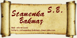 Stamenka Bakmaz vizit kartica
